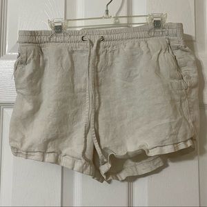 H&M cream canvas shorts